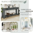 thumbnail image 3 of 65.75'' Console Table Sofa Table with 4 Storage Drawers,Wooden Farmhouse Entryway Table with Storage Shelf,Multifunction Long Vintage Console Table for Hallway, Entryway, Bedroom, Living Room,Tan, 3 of 9