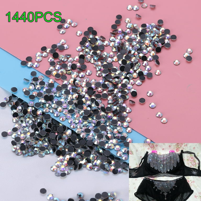  Beadsland Hotfix Rhinestones, 1440pcs Flatback Crystal  Rhinestones for Crafts Clothes DIY Decoration, Crystal, SS20, 4.6-4.8mm