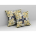 thumbnail image 3 of 16â€ Yellow Navy Diamond Star Indoor Outdoor Zippered Throw Pillow, 3 of 4