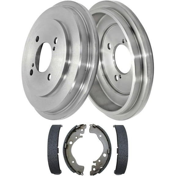 Detroit Axle - Rear Brake Drums Brake Shoes for 2015-2020 Honda Fit, Brake Drums Brakes Shoes 2016 2017 2018 2019 Replacement Brake Kit