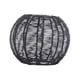 thumbnail image 4 of Pantalla de lámpara tejida Boho Mimbre Ratán Pantalla de lámpara de ratán Lámpara colgante de ratán tejido Negro, 4 of 9