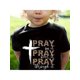 thumbnail image 1 of Stylish ' 100% Cotton Leopard Print "Pray" Letter Tee with Cross Design - Soft & Comfortable Short Sleeve, Round Neck, Machine Washable - Perfect Summer Gift for Casual Wear, everyday Clothing |, 1 of 6