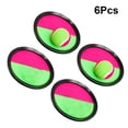 thumbnail image 2 of MasteelfCA 6pcs 19cm Outdoor Sticky Ball Racket Beach Playing Toy Throw Catch Ball for Kids Children (4pcs Black Racket, 2pcs Ball), 2 of 4