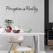 VWAQ Perception is Reality Vinyl Wall Decals Quotes Home Wall Art Decor Decals and Sayings