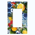 thumbnail image 5 of Metal Light Switch Plate Cover Elegant Floral Fruit Blue Tile Pattern TIL018, 5 of 13