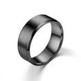 thumbnail image 4 of Lindmeyers Beveled Matte Stainless Steel Wedding Band Ring,0.3",Silver/Gold/Black, 4 of 10