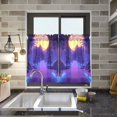 thumbnail image 4 of Yayeee Kitchen Curtains Tier Pair Light Filtering 27"x36" Rod Pocket Short Cafe Window Panel, Blue Road, 4 of 7