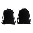 thumbnail image 1 of FOMIYES - 2 bolsas de tela con cordón, color negro, para guardar joyas, talla L, 1 of 5