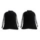 thumbnail image 1 of FOMIYES - 2 bolsas de tela con cordón, color negro, para guardar joyas, talla L, 1 of 5