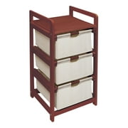 Cherry Three Drawer Hamper/Storage Unit