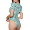 thumbnail image 3 of Naloa Geometric Elements Women's Short-Sleeved Onesie, One-Piece Swimsuit for Parties, dates, clubs - XX-Large, 3 of 9