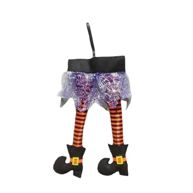 Guirnalda De Pierna De Bruja De Halloween, Guirnalda De Pierna De Bruja De Felpa Malvada Para Decoración De Halloween Advancent HA037708-00