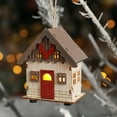 thumbnail image 4 of Mmeneyy Christmas Hut Ornament Christmas Decoration Glowing Cabin LED Wooden Christmas House Desktop Ornament, 4 of 5