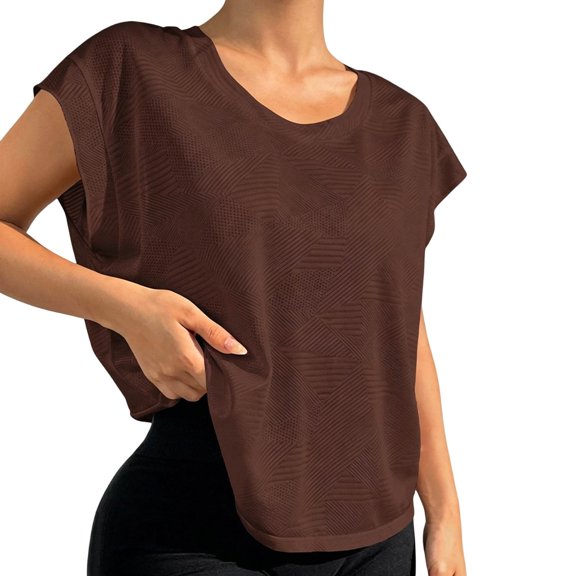 Womens Open Back Workout Top Oversized Workout T Shirts Backless Athletic Shirt Short Sleeve Baby Tee