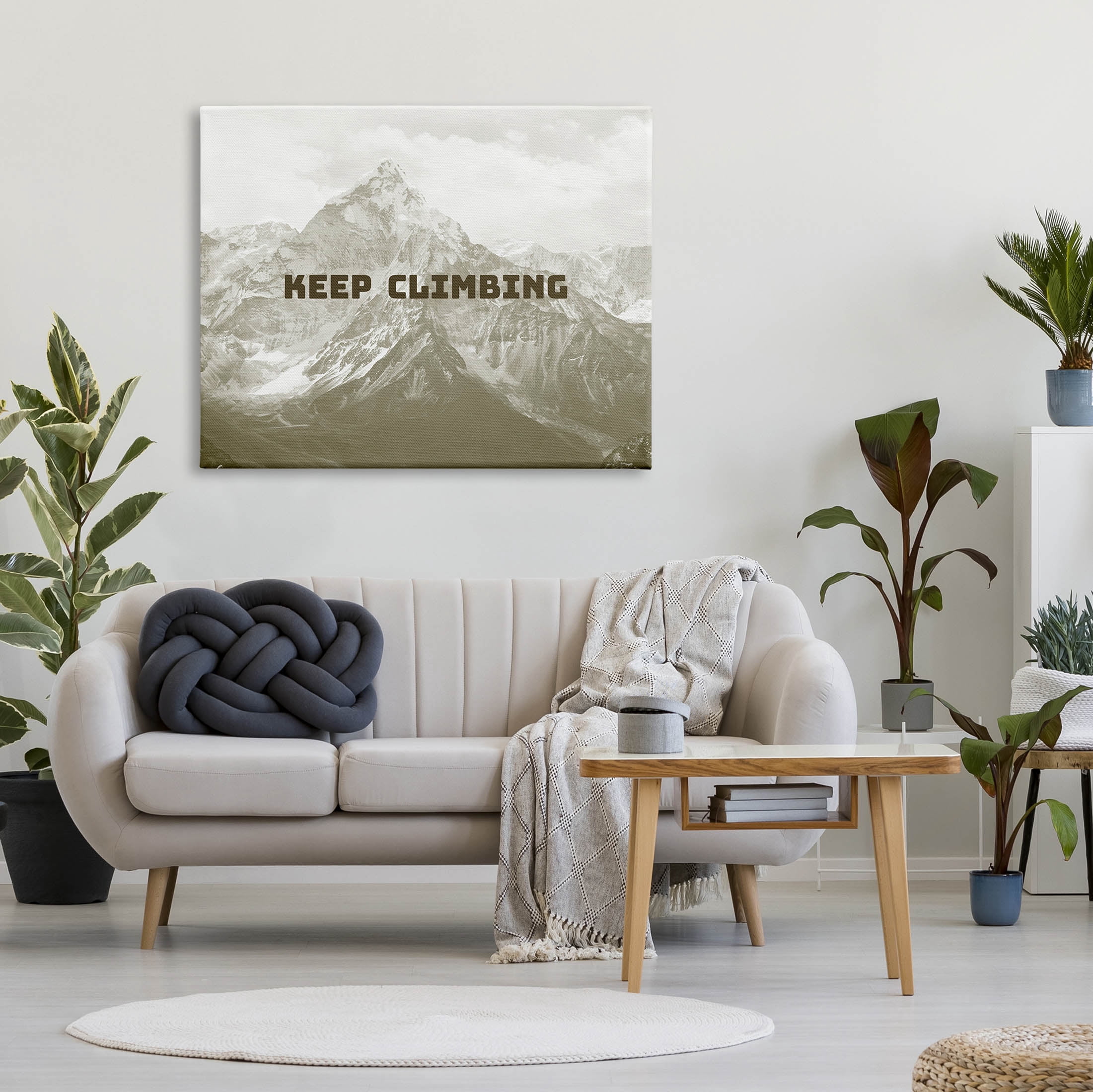 Stupell Industries Keep Climbing Inspirational Mountain Graphic Art Gallery Wrapped Canvas Print Wall Art, Design by Jacob Green