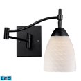 thumbnail image 1 of ElkGroup International Celina 1-Light Swingarm Sconce In Dark Rust And White Swirl Glass - LED, 1 of 2