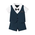 thumbnail image 5 of XAOFW Baby Boy Outfits Short Sleeved Layered Shirts Shorts Toddler Kids Summer Fall Gentleman Sets 12-18 Months, 5 of 5