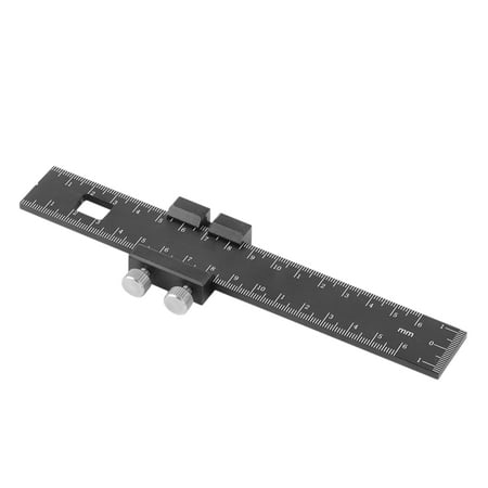 

Woodworking Ruler Ruler Inch and Metric -Type Scribing Ruler Ruler Marking Measuring Ruler with Slide Stops 1