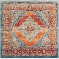 thumbnail image 3 of Unique Loom Isabella Collection Area Rug - Rossellini (6' 1" Square Rust Red/Beige), 3 of 9