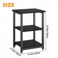 thumbnail image 5 of REZJSWFSMMJ  End Side Table with Storage Shelf, Industrial Night Stand, 3-Tier Small Nightstand for Living Room, Bedroom， Black, 5 of 5