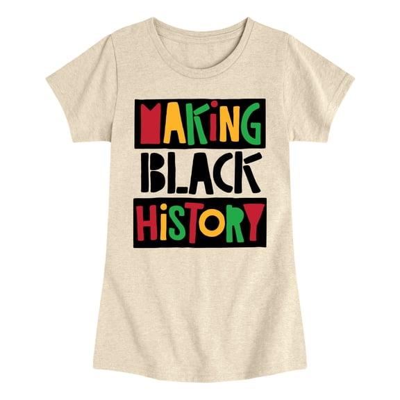 Instant Message - Making Black History Fitted Short Sleeve Graphic T-Shirt