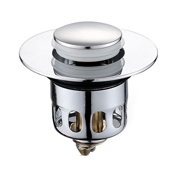 Tapones para bañera de fregadero con filtro de drenaje de empuje de núcleo de rebote de acero inoxidable
