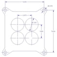 thumbnail image 2 of Canton Racing Products "85-154 Espaciador de carburador fenólico (para 4150/4160 Holley 4 agujeros 1/4"") 1 paquete", 2 of 3