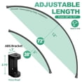 thumbnail image 3 of Adjustable Curved Shower Curtain Rod, 38–72 Inches, Black Aluminum, Wall Mounted with Rotating Brackets, 3 of 7