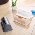 thumbnail image 3 of Dispensador de bolsa de basura de montaje en pared, bolsa de basura de plástico, almacenamiento para baño, cocina, blanco Feliz Sencillez, 3 of 5