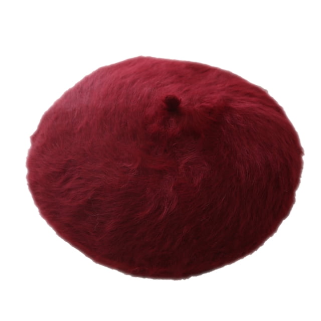 Sonducket Gorros de piel de boina, sombrero clásico de estilo coreano, tocado romántico de otoño, ropa de fiesta, suministros de ropa para mujeres y Sombreros vino rojo Sonducket AP010201-09B