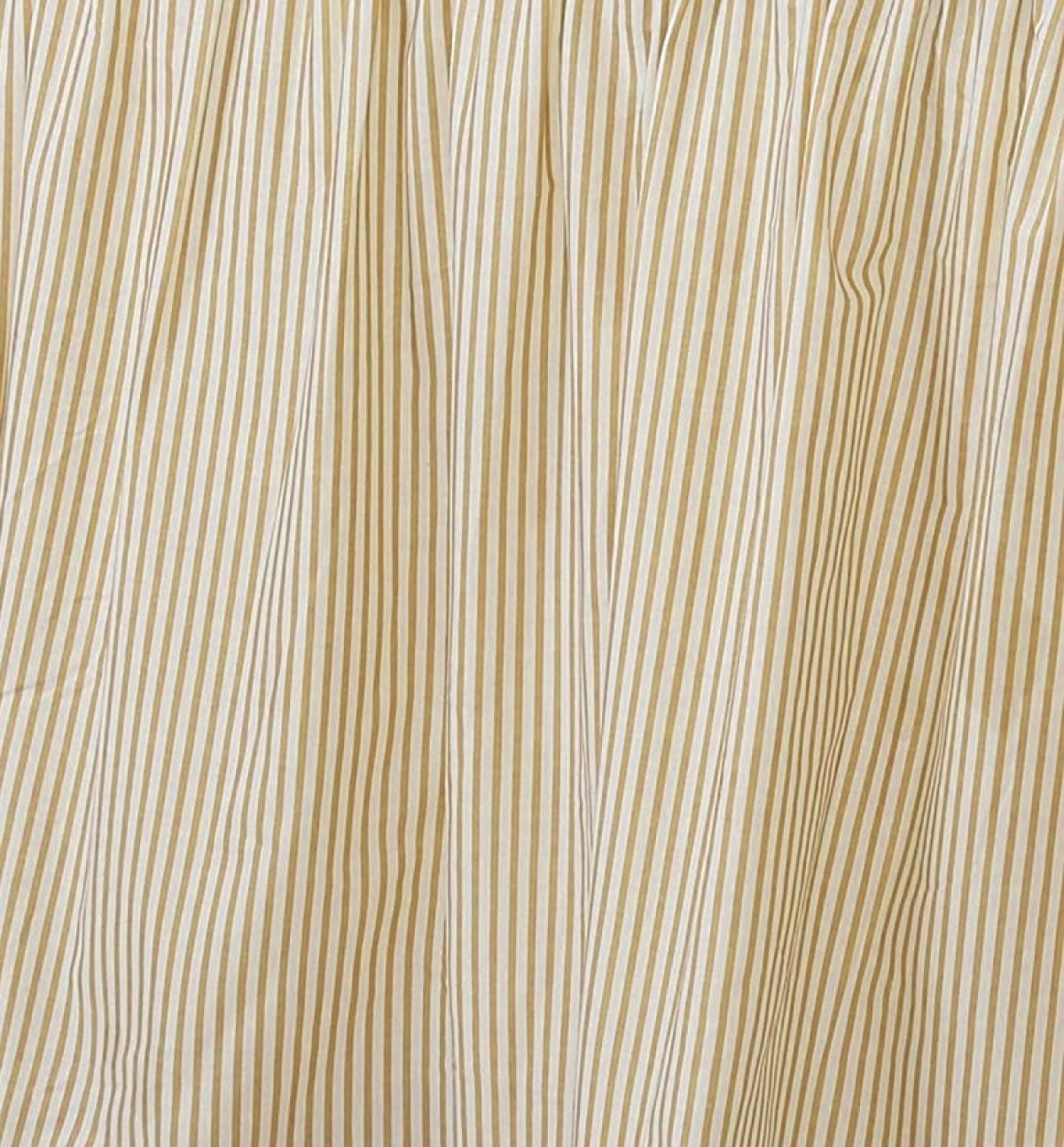 Cozy Line Home Fashions Patterned Stripe Bed Skirt, Dust Ruffle with Split Corners, 16" Drop (King & Queen)