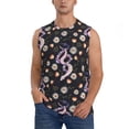 thumbnail image 2 of Lsque Snake And Floral1 Print Men's Cotton Blend Sleeveless Muscle Shirts (S-3XL)- Moisture Wicking, Odor Protection, UPF 30+,3X-Large, 2 of 8