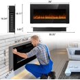 thumbnail image 6 of BOSSIN 36 inch Electric Fireplace, Recessed Wall Mounted Electric Fireplace inserts,Ultra Thin Adjustable Flame Colors & Speed Fireplace with Touch Screen and Remote Control, 6 of 9