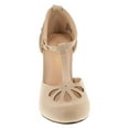 thumbnail image 4 of Static Footwear Kimmy-36 Women's Teardrop Cut Out T-Strap Mid Heel Dress Pumps, 4 of 4
