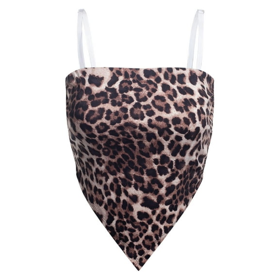 Made by Olivia Women's Sexy Paisley/ Tie Dye Bandana Tube Crop Top Shirt- Made in USA