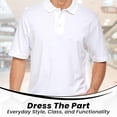 thumbnail image 5 of BAAZ Men's Supima Cotton Polo, White, XX-Large, 5 of 6