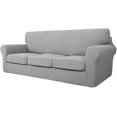 thumbnail image 1 of Latest Checkered 4 Pieces Couch Covers for 3 Cushion Couch Extra Large High Stretch Thickened Sofa Cover for Dogs Pets Anti Slip Furniture Protector Sofa Slipcovers (X Large, Light Gray Checkered), 1 of 7