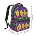 thumbnail image 2 of Fotbe Mardi Gras4 Pattern Casual Backpack for School, Travel, and Outdoor Activities - Durable, Lightweight, and Comfortable, 2 of 5