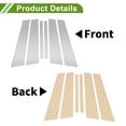 thumbnail image 3 of Moldura de ventana del pilar de la puerta Unique Bargains para BMW 1-Series 2008-2016 Tono plateado Sticker anti rasguños para postes de puerta exterior 6 Pcs, 3 of 7