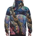 thumbnail image 7 of Uemuo Rainbow Astronaut Space Landscape Pattern Men's Hoodie - Casual Pullover Hoodie with Kangaroo Pocket, Stylish Hooded Sweatshirt for Everyday Wear-Medium, 7 of 7