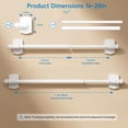 thumbnail image 7 of Sindcom 1 Pack Magnetic Curtain Rod, 16 to 28 Inches Adjustable Strong Magnet Bar for Door, Classroom Whiteboard, and Any Metal Space, No Drill Required, White, 7 of 7