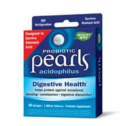 Nature’s Way Probiotic Pearls Acidophilus, Digestive Health*, 1 Billion Live Cultures, No Refrigeration Required, 90 Softgels