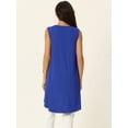 thumbnail image 5 of DARING DIVA High Low Asymmetrical Sleeveless Top M Royal Blue, 5 of 7
