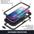 thumbnail image 2 of Allytech for iPhone 14 Pro Case with Built-in Tempered Glass Screen Protector, Metal Case with TPU Bumper Shockproof Anti-Drop Dustproof Kickstand Case for iPhone 14 Pro 6.1 inch 2022, Black, 2 of 8