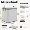 thumbnail image 2 of Heavy Duty Storage Bag Xxxl Jumbo, Reinforced Handle Clothes Organizer For Moving, Gray, 2 of 7