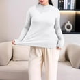 thumbnail image 2 of fatyb Plus Size Tops for Women Mock Neck Casual Undershirts Long Sleeve Pullover Comfortable Shirts, 2 of 7