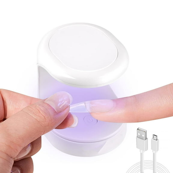 SkyAuks UV Light for Gel Nails, Nail Lamp, Mini One Finger UV LED Nail Lamp, Professional UV Lamp for Gel Nails, Innovative Nail Dryer for Nail Art, White