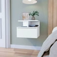 thumbnail image 2 of Glavbiku Floating Nightstand with 1 Drawer,2 Tier Shelf Bedside Table,White Finish,Adult, 2 of 8