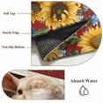 thumbnail image 6 of Sheep Sunflower Round Area Rug 4Ft Washable Circle Rugs for Bedroom Dining Room, Country Red Farm Barn Spring Flowers Non-Slip Carpet Floor Mats Indoor Outdoor Carpet Runner Aesthetic Home Decor, 6 of 8
