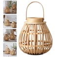 thumbnail image 3 of 1Pack Rattan Storage Basket Lantern Candlestick 35x25in Beige Color Decorative Indoor Decoration, 3 of 8